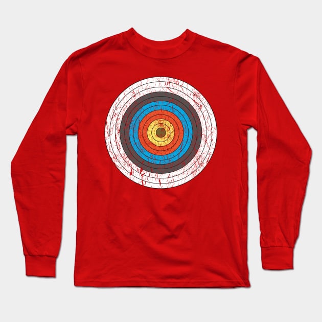 Vintage Archer Archery Target Long Sleeve T-Shirt by vladocar